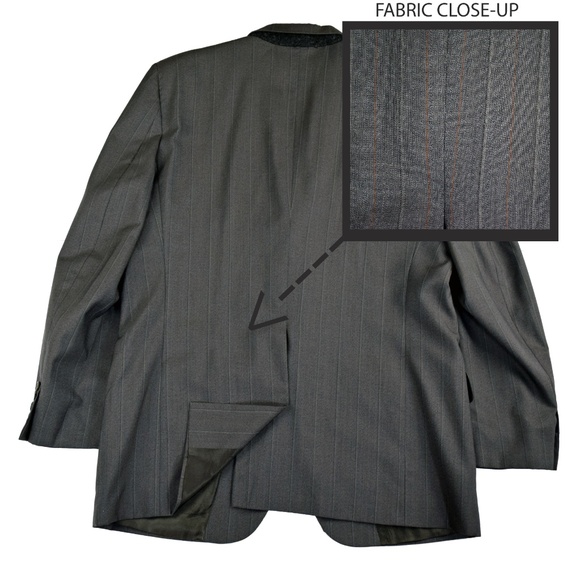 Burberry Vintage Mens Pinstripe Wool Blazer - Picture 8 of 8